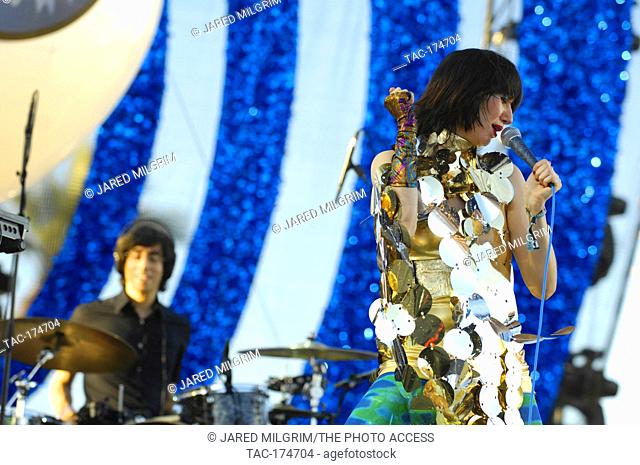 Karen O of Yeah Yeah Yeahs performs at the 2009 Coachella Music Festival in Indio