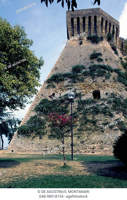 Fortress of Acquaviva Picena, Marche, Italy, 14th century