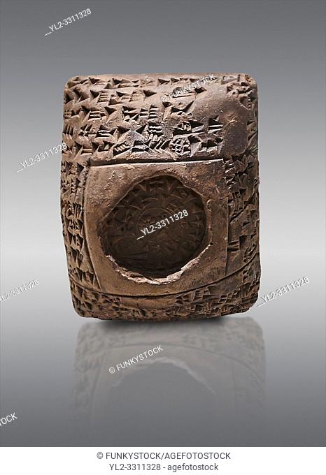 Toprak Bagis Belgesi cuneiform donation document. Hittite Period 1600 - 1450 BC. Hattusa BoÄŸazkale. Çorum Archaeological Museum, Corum, Turkey