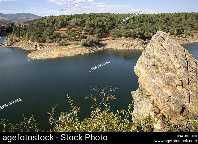 Viewpoint with Rock, Lozoya River; Buitrago; Madrid; Spain
