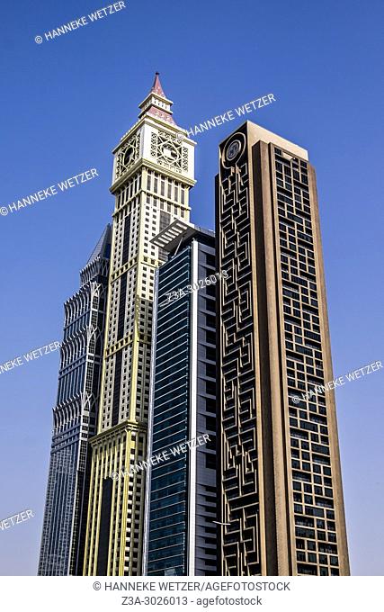 Modern architecture at the WTC in Dubai, UAE