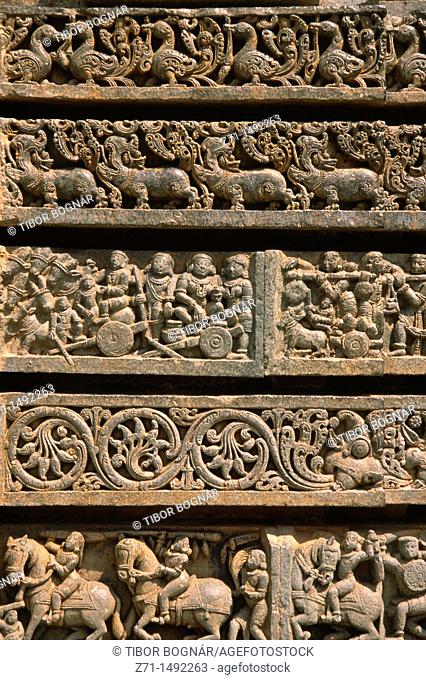 India, Karnataka, Somnathpur, Keshava Temple, Hoysala, architecture