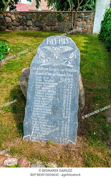 Tombstone in Dobra Szczecinska, West Pomeranian Voivodeship, Poland