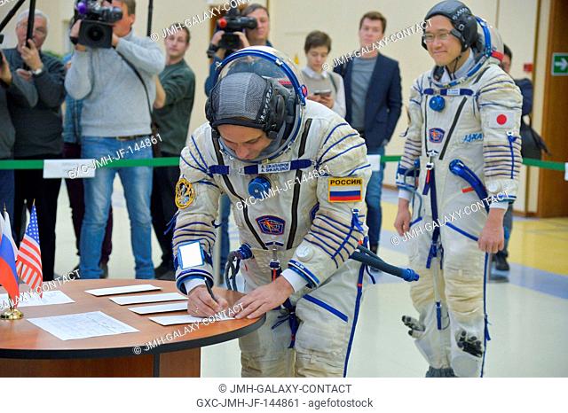 At the Gagarin Cosmonaut Training Center in Star City, Russia, Expedition 54-55 prime crewmember Anton Shkaplerov of the Russian Federal Space Agency...