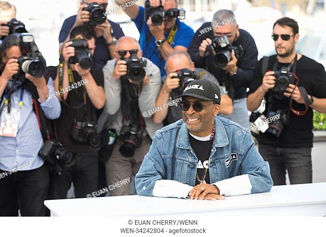 Celebrites attend a photocall for ""BlacKkKlansman"" at the festival de palais during the 71st Cannes Film Festival. Featuring: Spike Lee Where: Cannes