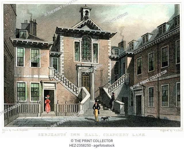Serjeants' Inn Hall, Chancery Lane, London, c1830