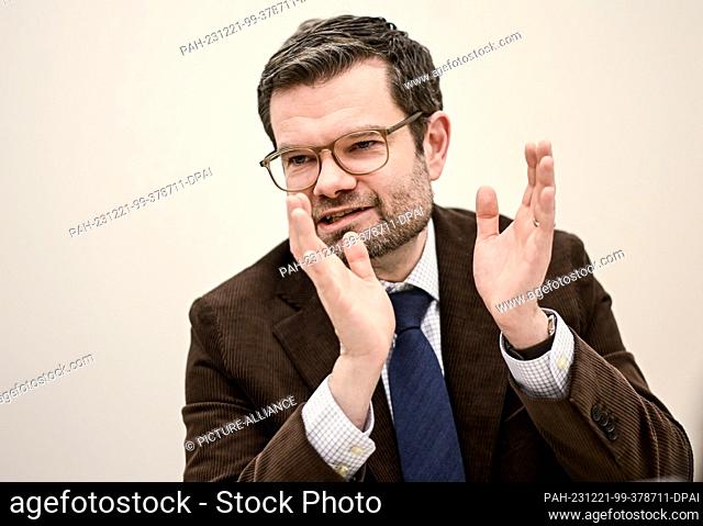 21 December 2023, Berlin: Marco Buschmann (FDP), Federal Minister of Justice, in an interview with dpa. Photo: Britta Pedersen/dpa