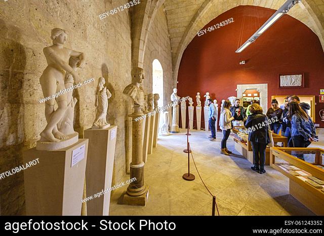 Despuig Collection of classical sculpture, Bellver Castle, History Museum of the city of Palma, 14th century, Gothic style, Mallorca, balearic islands, Spain