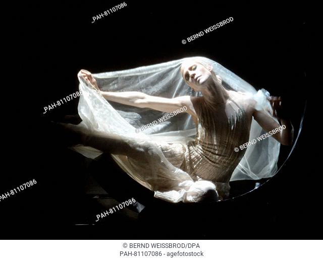 Dancer Alicia Amatriain of the Stuttgart Ballet rehearsing the ballet 'Salome' at the opera house in Stuttgart, Germany, 8 June 2016