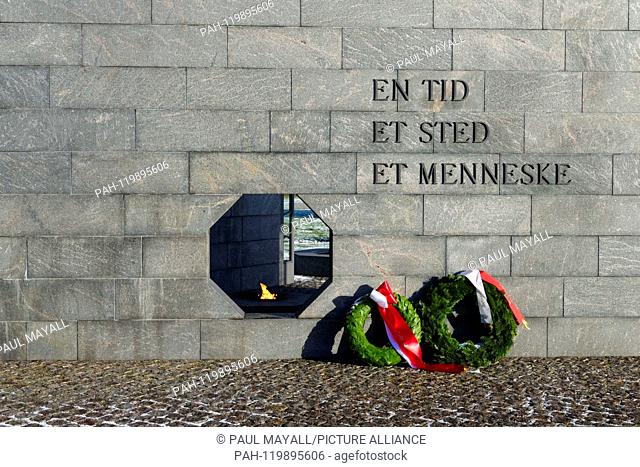 Memorial and eternal flame at Kastellet, Copenhagen, Denmark, Scandinavia, Europe | usage worldwide. - Copenhagen/Denmark