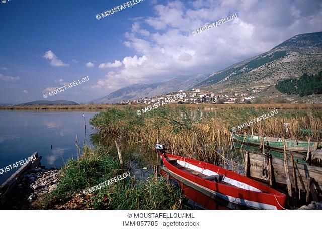 Ioannina: The Lake City Nisi islet, Lake Pamvotis, fishing boats