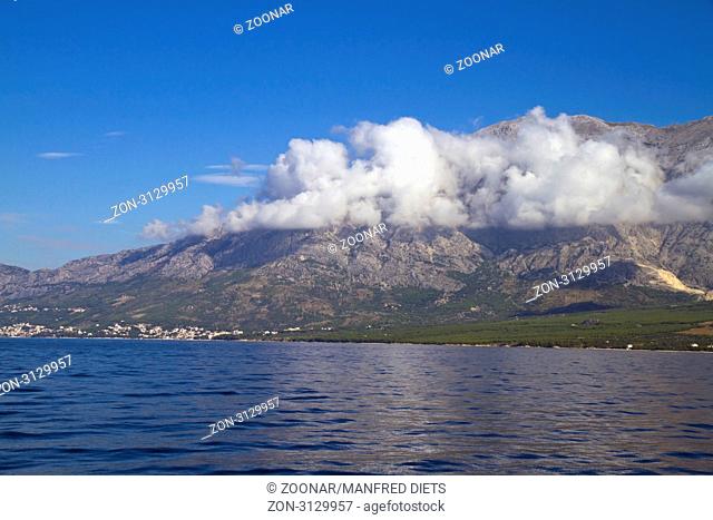 Makarska Riviera with Biokovo massif, Croatia