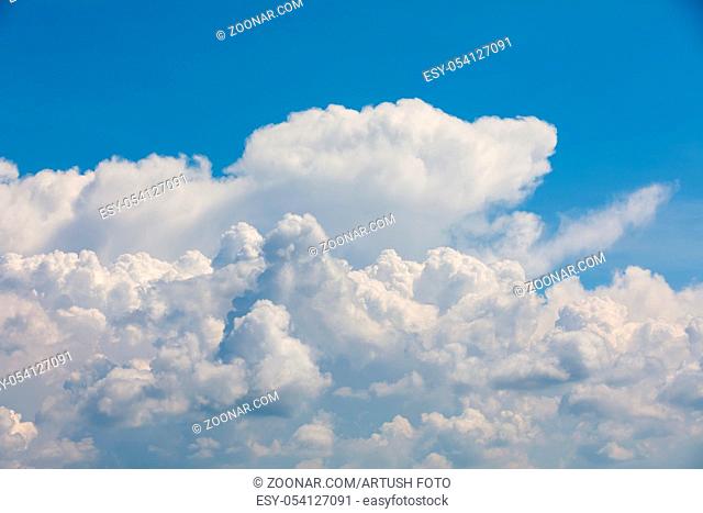 clouds on blue sky, natural background or backdrop