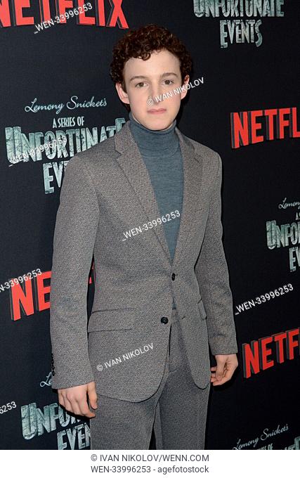 Premiere of 'A Series of Unfortunate Events' Season 2 - Red Carpet Arrivals Featuring: Louis Hynes Where: New York, New York