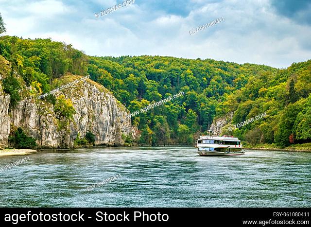 The rocky shores of the Danube near Kelheim, Germany