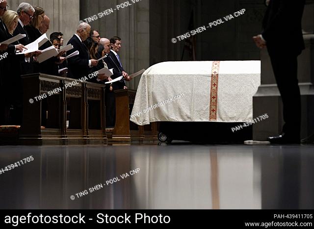 United States President Joe Biden, center left, at the funeral service of late Associate Justice of the Supreme Court Sandra Day O'Connorat the Washington...