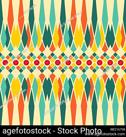 Colorful geometric pattern with abstract polygons in festive colors. Geometric digital art