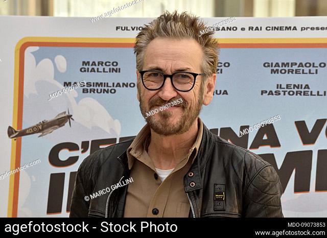 Italian actor Marco Giallini at the Photocall of the film C'era Una Volta Un Crimine, at the Hotel Le Meridien Visconti. Rome (Italy), March 7th, 2022