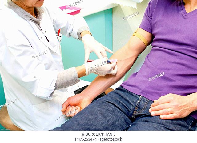 Man having a blood sample