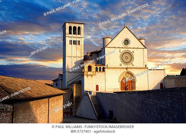 Papal Basilica of St Francis of Assisi, Basilica Papale di San Francesco, Assisi, Umbria, Italy