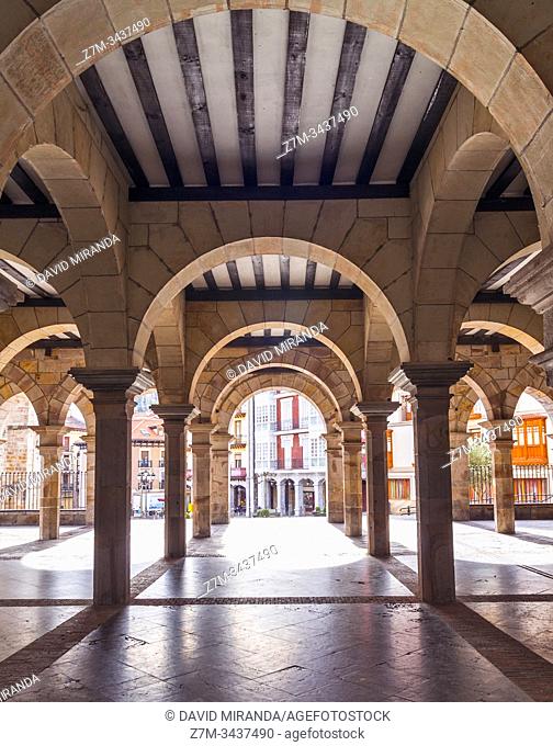 Arcos del ayuntamiento de Balmaseda. Vizcaya. País Vasco. España