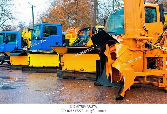 Road services are ready for winter. Winter service vehicles