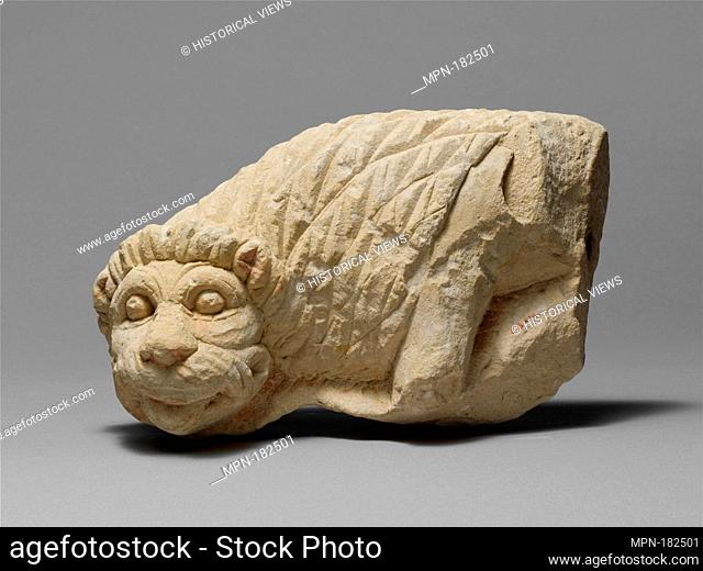 Limestone statue of a lion. Period: Hellenistic; Date: ca. 3rd century B.C; Culture: Cypriot; Medium: Limestone; Dimensions: H