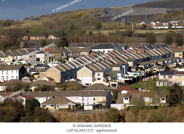 A view across the rooftops of residential property in Merthyr Tydfil