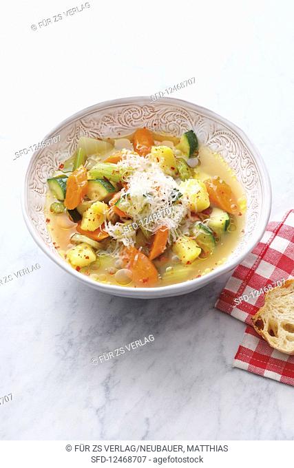 Italian vegetable soup al arrabbiata