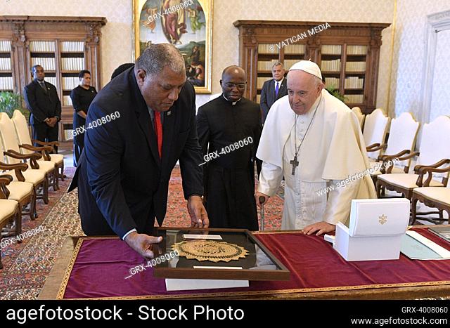 Vatican Ciy, Vatican. 01 august, 2022. Pope Francis meets Ratu Wiliame Maivalili Katonivere, President of the Republic of Fiji