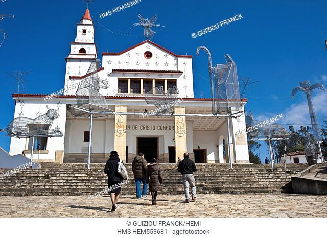 Colombia, Cundinamarca Department, Bogota, Mount Monserrate 3152 m, Monserrate church dedicated to the Black Virgin of Montserrat