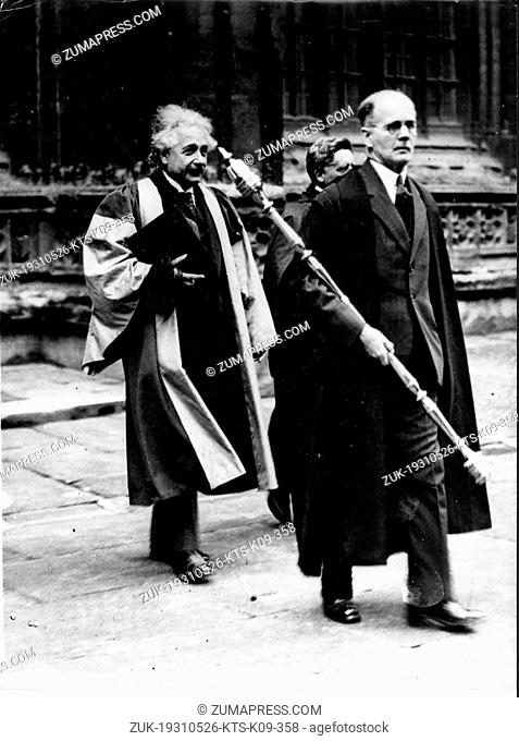 May 26, 1931 - London, England, U.K. - Professor ALBERT EINSTEIN visiting the University of Oxford. Einstein (March 14, 1879 – April 18