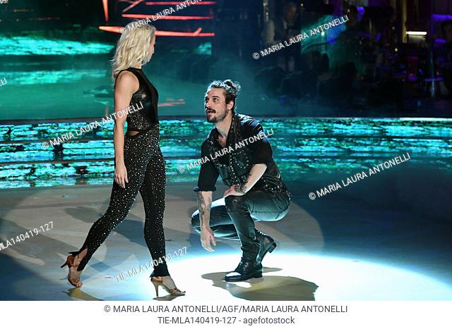 Dani Osvaldo during the performance at the talent show ' Ballando con le stelle ' (Dancing with the stars) Rome, ITALY-14-04-2019