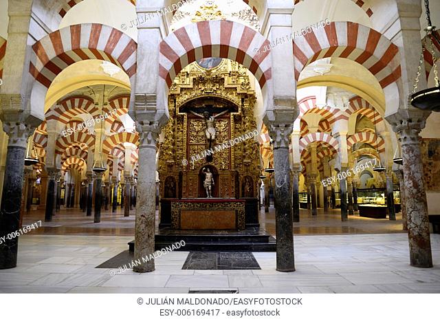 Interior of the Mosque of Cordoba, Andalucía, Spain