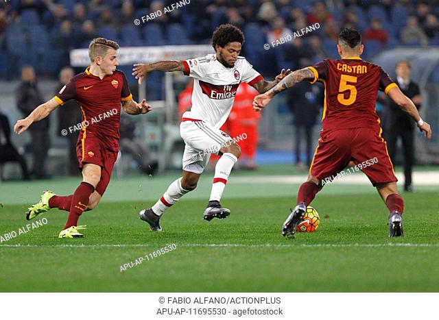 Headline: 2016 Serie A Football League Roma v Milan Jan 9th. 09.01.2016. Stadium Olimpico, Rome, Italy. Serie A football league