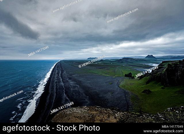 Black beach, landscape, Dyrholaeyjarviti, Vik, Iceland