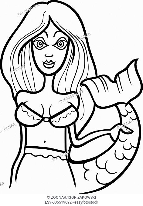 woman pisces sign for coloring
