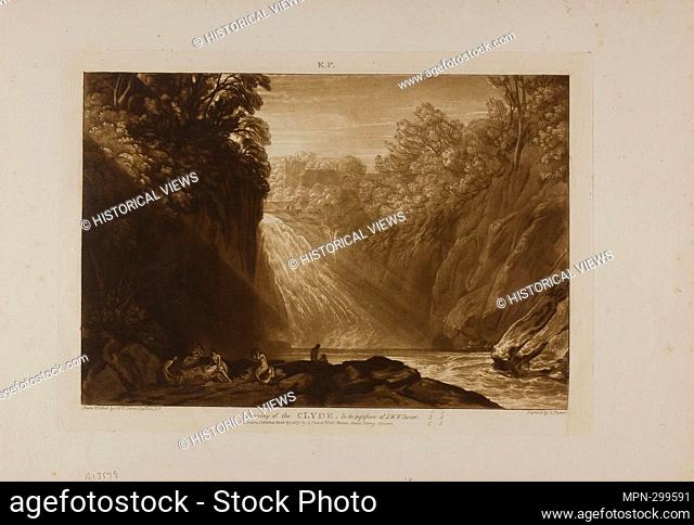 Author: Joseph Mallord William Turner. The Fall of the Clyde, plate 18 from Liber Studiorum - published March 29, 1809 - Joseph Mallord William Turner (English