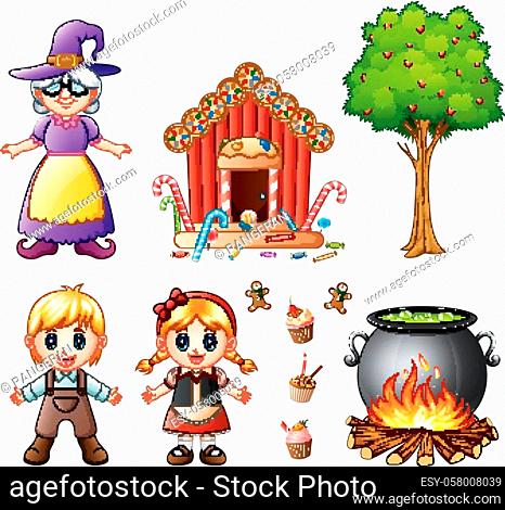Vector illustration of Hansel and Gretel collections
