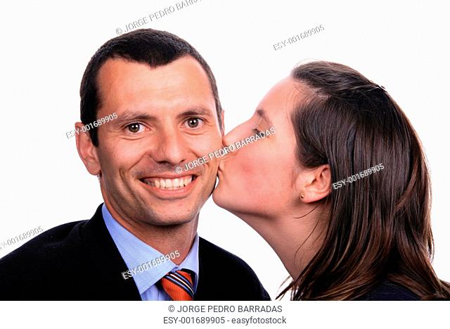 businessman and casual woman couple