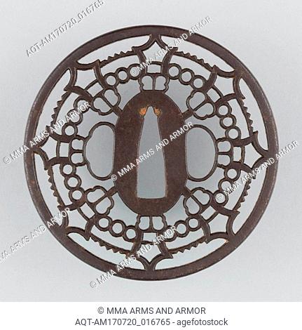 Sword Guard (Tsuba). Date: late 18th century; Culture: Japanese; Medium:  Copper alloy (sentoku), Stock Photo, Picture And Rights Managed Image. Pic.  MPN-107601 | agefotostock