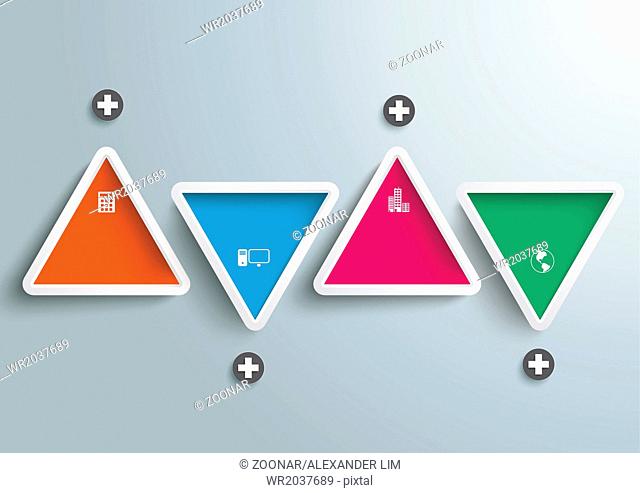 Four Colored Triangles Infographic PiAd