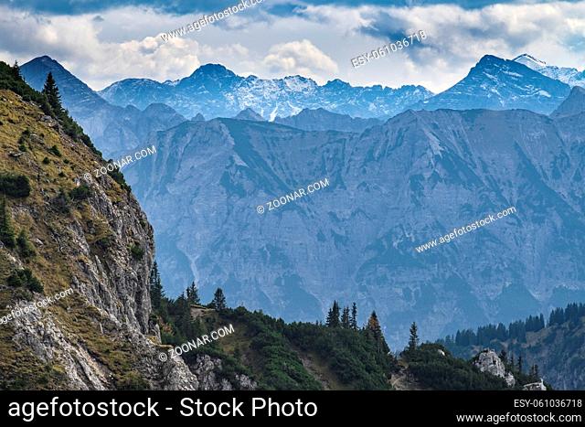 Image landscape of the Tannheimer Tal in Austria, Europe