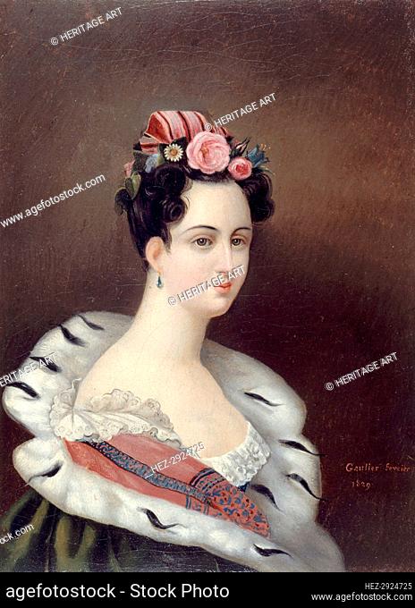 Portrait of a woman, 1829. Creator: Theophile Gautier