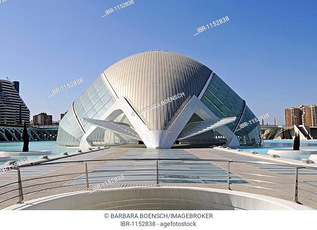 L'Hemisferic, Imax cinema, planetarium, Ciudad de las Artes y de las Ciencias, City of Arts and Sciences, architect Santiago Calatrava, Valencia, Spain, Europe