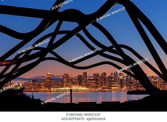 Vancouver skyline from Waterfront Park, North Vancouver, British Columbia, Canada