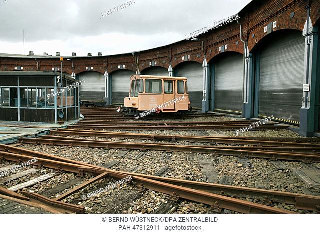 The locomotive warehouse Pomerania in Pasewalk, Germany, 17 March 2014. It is part of a large railway museum, but it is also used for concerts of the...