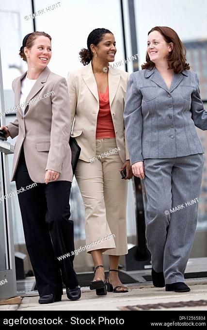 View of business women smiling