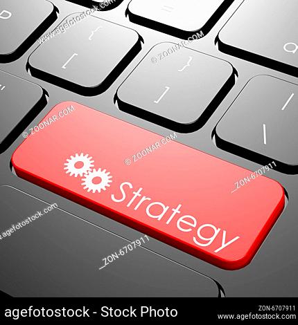Strategy keyboard image with hi-res rendered artwork that could be used for any graphic design