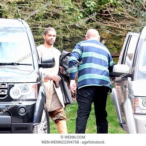 'Knights of the Round Table: King Arthur' filming in Snowdonia Featuring: Kingsley Ben-Adir Where: Beddgelert, United Kingdom When: 16 Apr 2015 Credit: WENN
